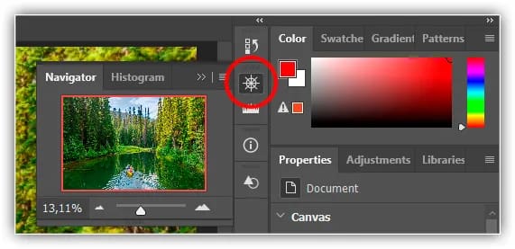 Como usar o painel navegador do Photoshop