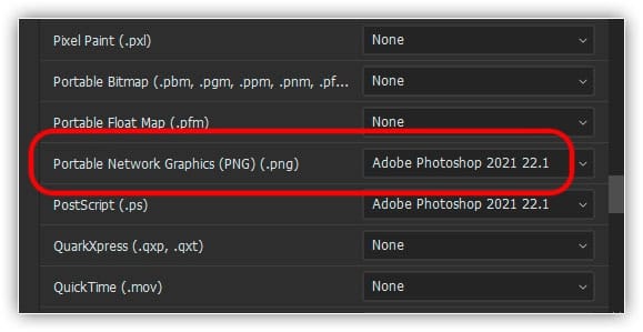 Os arquivos PNG agora estão configurados para serem abertos corretamente.