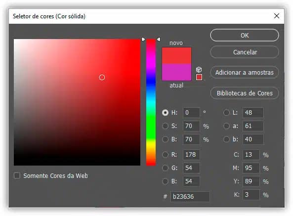-Escolhendo uma nova cor de preenchimento para a forma no Seletor de cores.