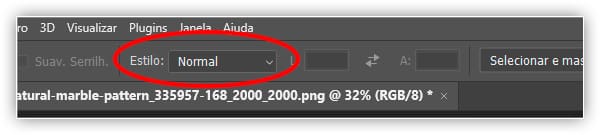 Certifique-se de definir a opção Estilo de volta para Normal, pois o Photoshop não fará isso por você.
