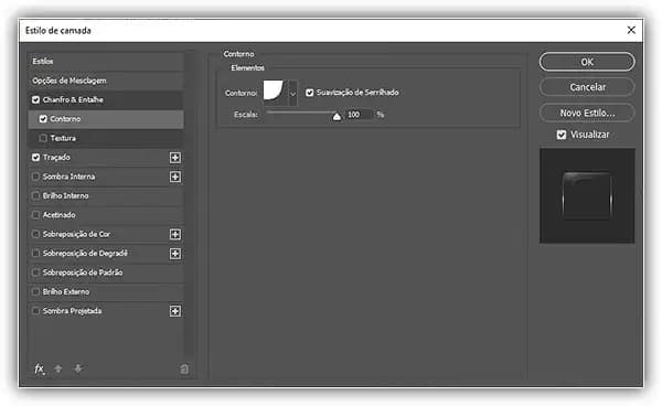 Adicione um contorno com estas configurações.