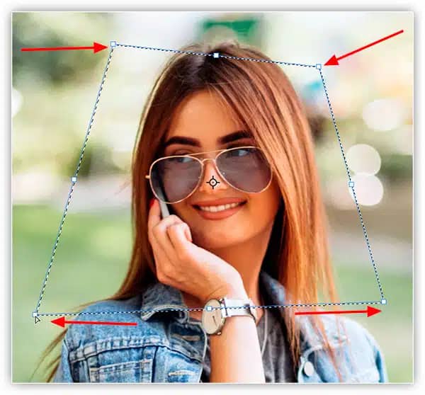 Como redimensionar seleções no Photoshop com transformar seleção