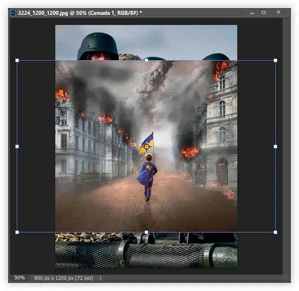 Mesclar imagens como um pôster de filme no Photoshop