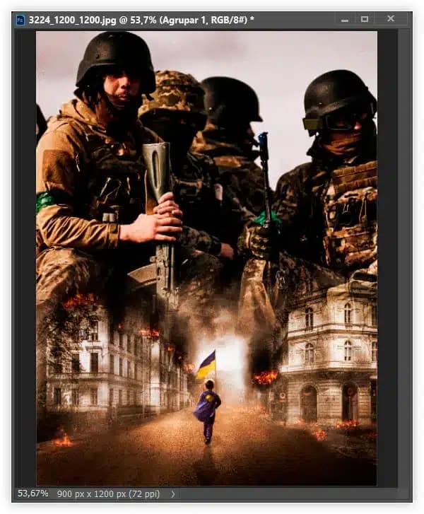Resultado final do nosso efeito cartaz de filme