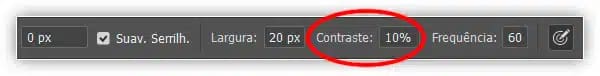 Use valores de contraste de borda mais baixos para áreas onde o valor de cor ou brilho do objeto e do plano de fundo são semelhantes.