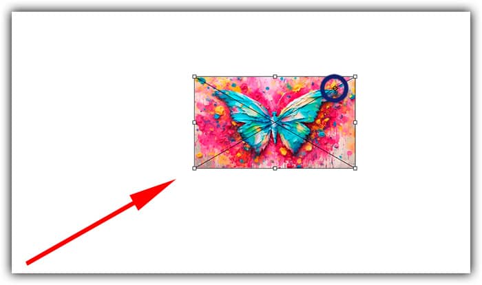 Dimensionar a imagem a partir do novo ponto de referência.