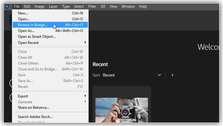 Como baixar fotos da sua câmera com o Adobe Bridge