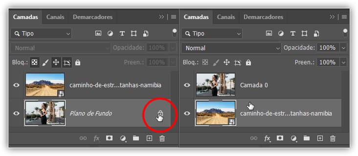 Como alterar um plano de fundo no Photoshop
