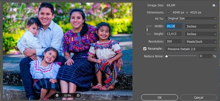 Cortar e redimensionar fotos