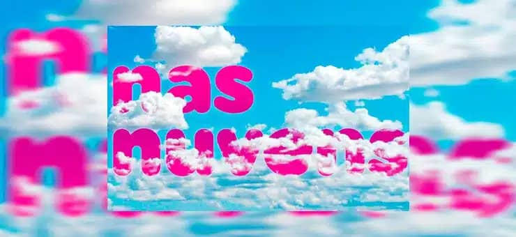 Como misturar texto em nuvens com o Photoshop