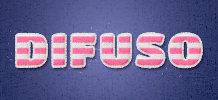 Efeito de texto difuso listrado