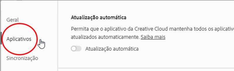 Escolhendo a categoria Apps.