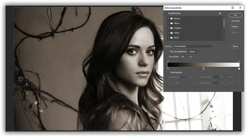 Como gradar cores de imagens no Photoshop com mapas de gradiente