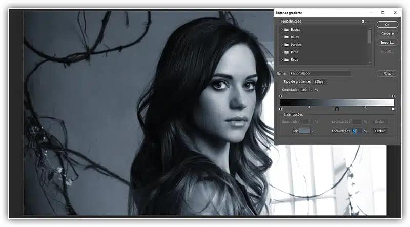 Como gradar cores de imagens no Photoshop com mapas de gradiente