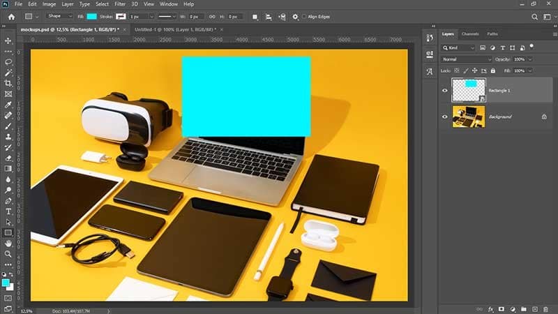 criar maquetes de produtos no Photoshop
