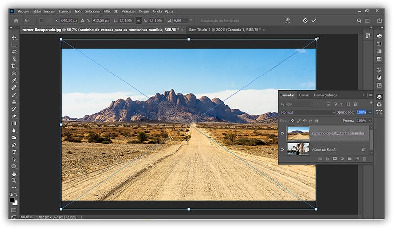 Como alterar um plano de fundo no Photoshop