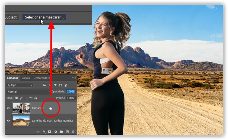 Como alterar um plano de fundo no Photoshop
