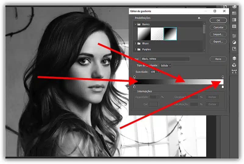 Como gradar cores de imagens no Photoshop com mapas de gradiente