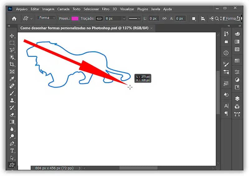 Como desenhar formas personalizadas no Photoshop