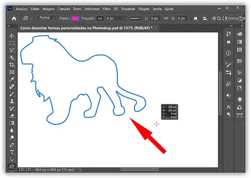 Como desenhar formas personalizadas no Photoshop