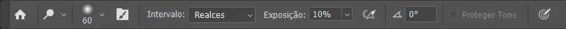 Pegue a Ferramenta Subexposição.