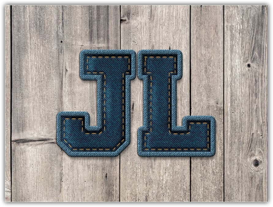 Como fazer uma ação no Photoshop para criar um efeito de texto de jeans costurado