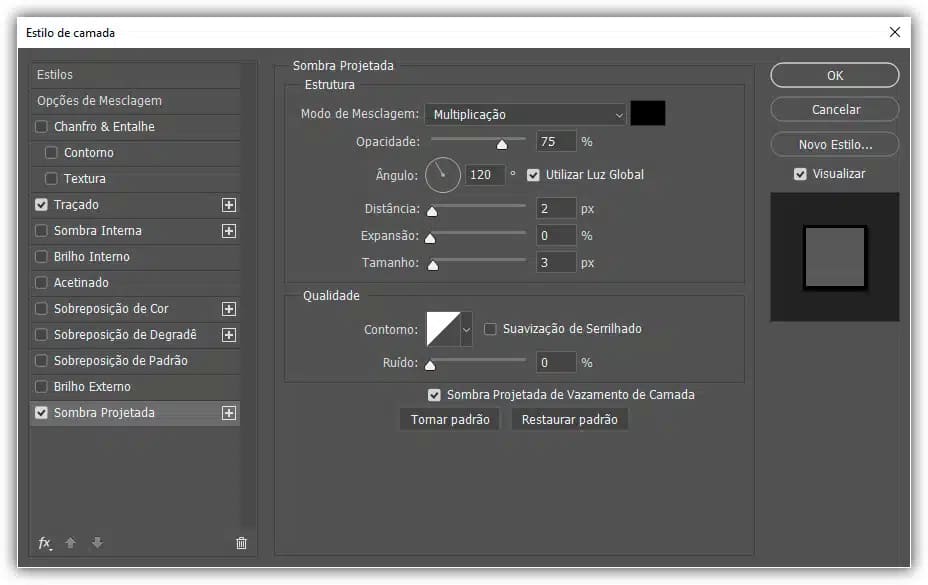 Sombra Projetada.