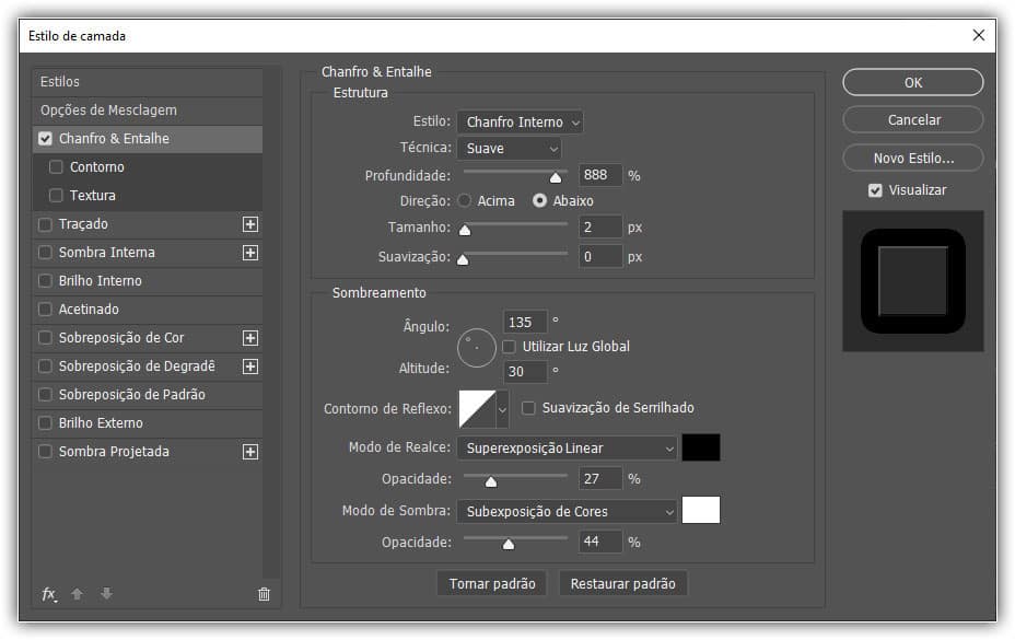 Como fazer uma ação no Photoshop para criar um efeito de texto de jeans costurado