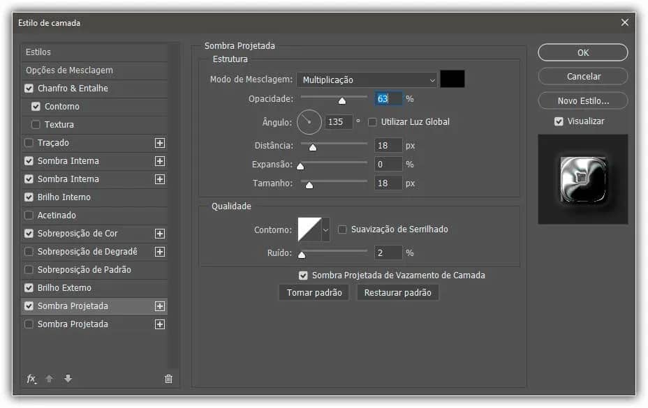 Sombra Projetada.