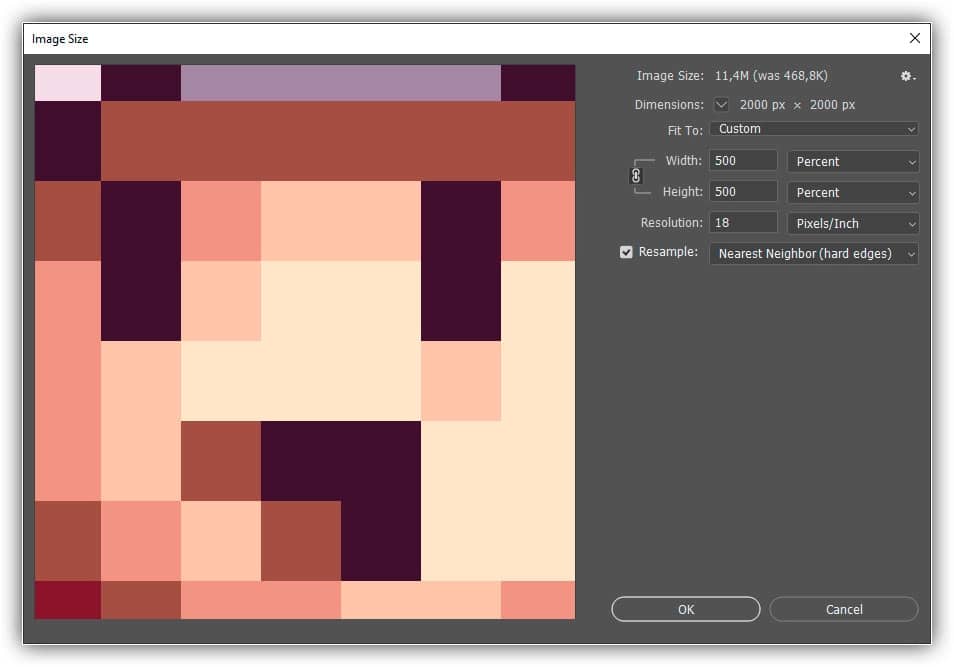 O vizinho mais próximo é perfeito para aumentar a resolução de pixel art.