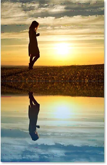 efeito de reflexo no Photoshop com ondulações