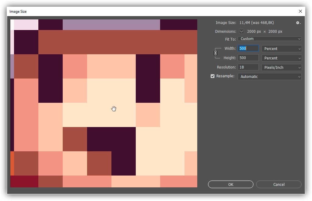 A pixel art fica ótima quando você clica e segura.