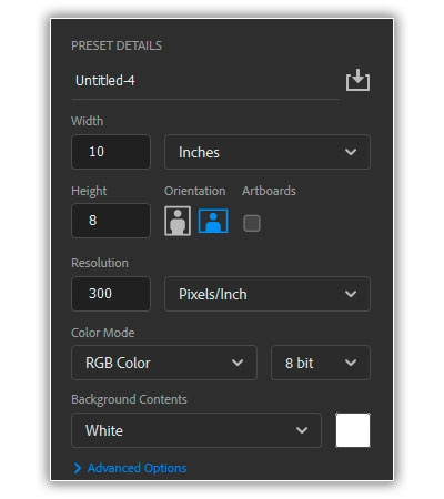 Como criar um novo documento no Photoshop