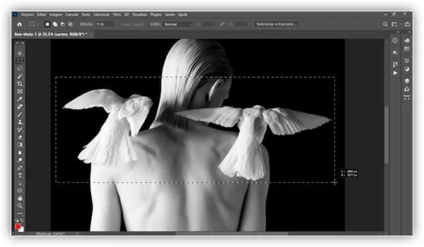 Selecionando parte do objeto inteligente.