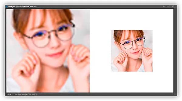 O resultado depois de aumentar a versão do pixel de volta ao seu tamanho original.