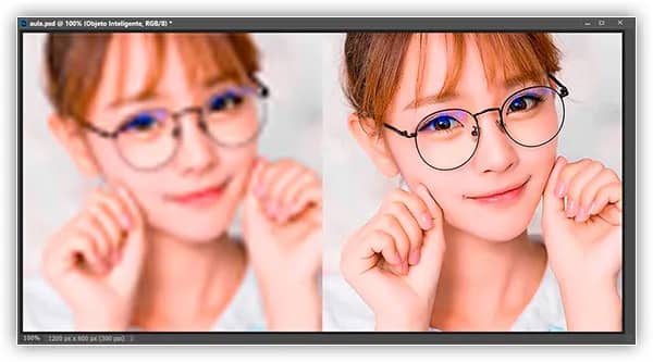 O resultado após o upscaling de ambas as versões para o tamanho original.