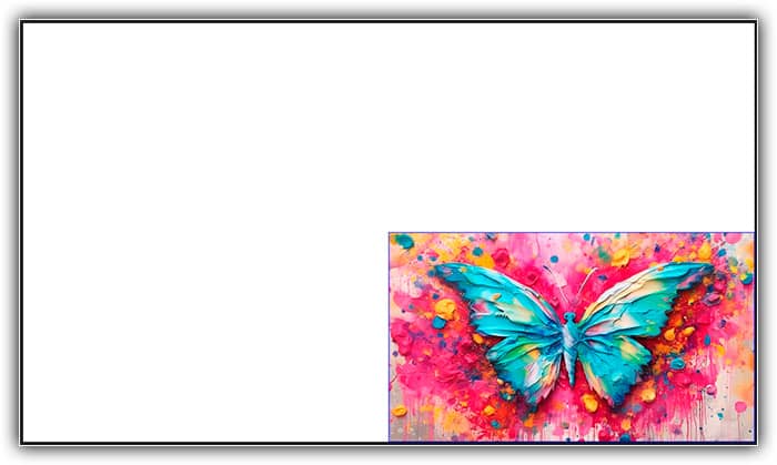 A proporção original é restaurada.