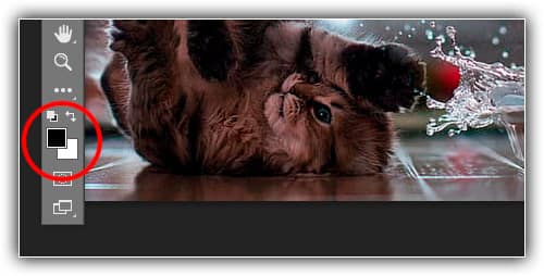 Pressionando X para trocar as cores de Foreground e Background.