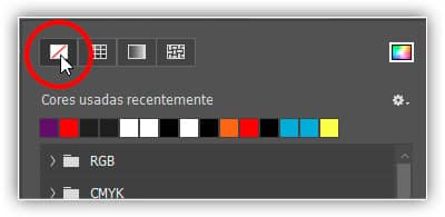 Escolhendo Sem cor para o traço.