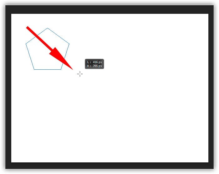 Clique e arraste para começar a desenhar a forma.