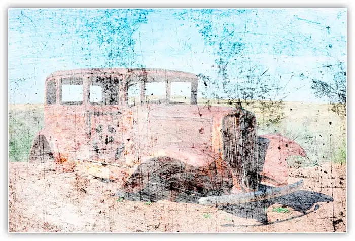 O efeito após retirar a cor da textura.