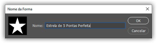 Nomeando a nova forma personalizada.