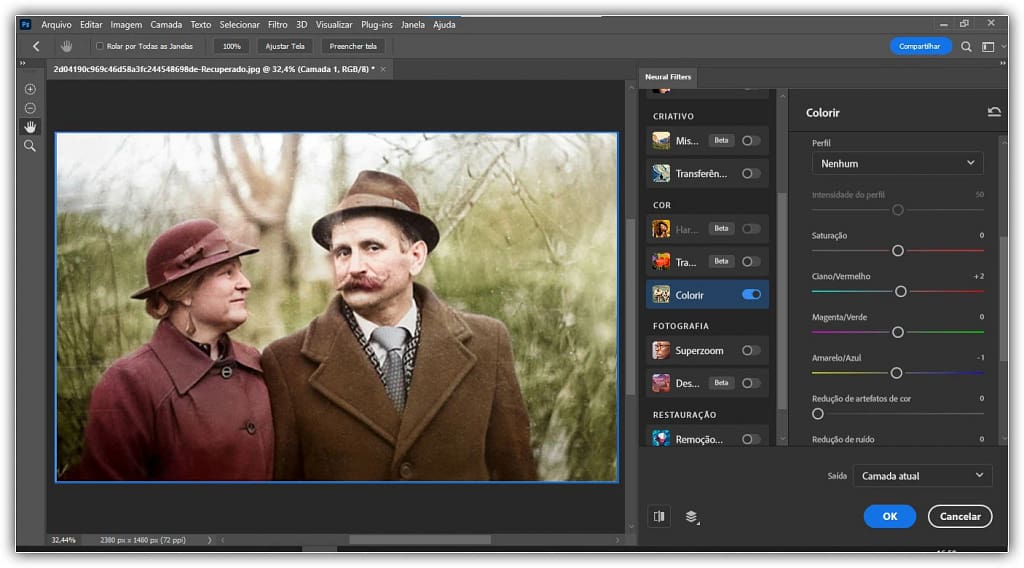 As cores agora parecem um pouco mais quentes.