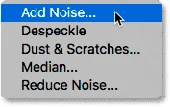 Indo para Filter> Noise> Add Noise.