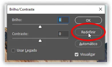 Pressione Alt (Win) / Option (Mac) para alterar o botão Cancelar para Redefinir.