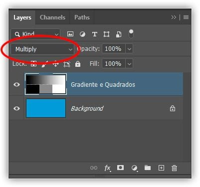O modo de mesclagem Multiply no Photoshop