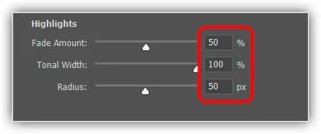 Esmaecendo a nitidez nos destaques.