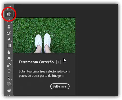 Como usar a ferramenta Correção no Photoshop (passo a passo)