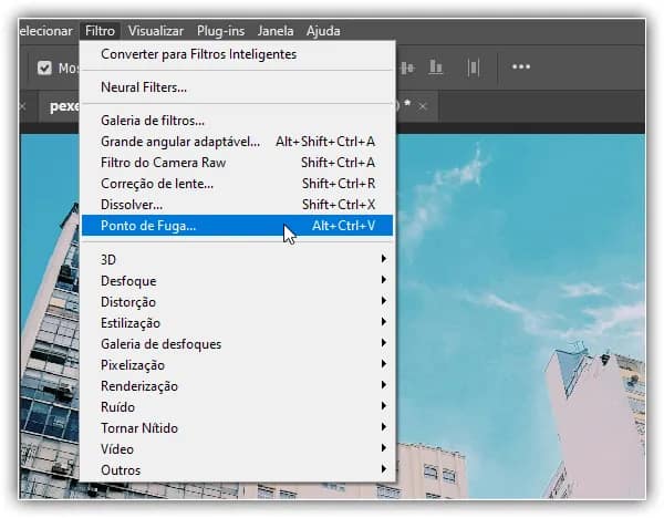 Como usar o filtro de ponto de fuga no Adobe Photoshop