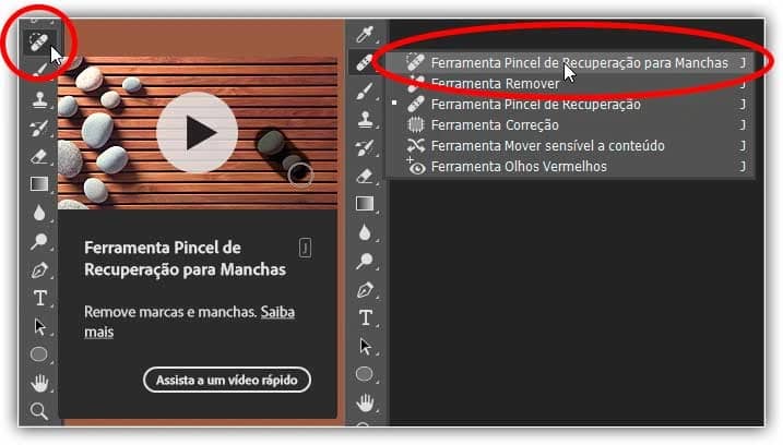 Pincel de Recuperação no Photoshop-Como remover acne e manchas de pele